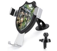 AQRJLPM Jiangnan Water Towns Phone Holder Car Hands-Free Mount Holders for Dashboard Windshield Vent Metal Hook Clip Cell Phone Mount for All Smartphones & Car Models