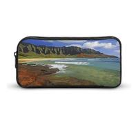 AQRJLPM Kauai Hawaii Seashore Pencil Pouch Big Capacity Simple Marker Pouch Portable Aesthetic Zipper Pencil Case