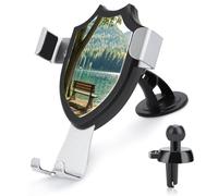 AQRJLPM Lake Bench Phone Holder Car Hands-Free Mount Holders for Dashboard Windshield Vent Metal Hook Clip Cell Phone Mount for All Smartphones & Car Models