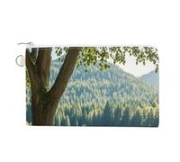 AQRJLPM Lake Bench Wallet Canvas Slim Lightweight Wallets Durable Zippered Card Holder for Men Women