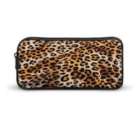 AQRJLPM Leopard Blanket Pencil Pouch Big Capacity Simple Marker Pouch Portable Aesthetic Zipper Pencil Case
