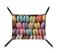 AQRJLPM Macaron Biscuit Flavored Pastries Pet Hammock with Adjustable Straps and Metal Hooks Hanging Bed Soft Breathable Sleeping Hammock for Cats,Puppy,Rabbits,Small Animals