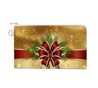 AQRJLPM Merry Christmas Wallet Canvas Slim Lightweight Wallets Durable Zippered Card Holder for Men Women