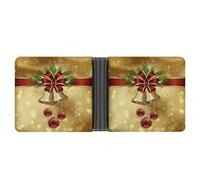 AQRJLPM Merry Christmas Wallet with Money Clip Leather Bifold Wallet Slim Credit Card Holder Gift for Men