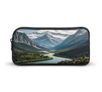 AQRJLPM Mountains And Rivers Pencil Pouch Big Capacity Simple Marker Pouch Portable Aesthetic Zipper Pencil Case