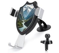 AQRJLPM Mountains and Rivers Phone Holder Car Hands-Free Mount Holders for Dashboard Windshield Vent Metal Hook Clip Cell Phone Mount for All Smartphones & Car Models