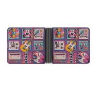 AQRJLPM Music Theme Guitar Wallet with Money Clip Leather Bifold Wallet Slim Credit Card Holder Gift for Men
