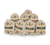 AQRJLPM Native American Drawstring Pouches Reusable Burlap Soft Sachet Bag Multipurpose Cotton Small Jewelry Pouch for Party Wedding Storage Home Supplies (8 Pcs)