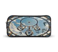 AQRJLPM Native American Dream Catcher Pencil Pouch Big Capacity Simple Marker Pouch Portable Aesthetic Zipper Pencil Case