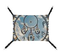 AQRJLPM Native American Dream Catcher Pet Hammock with Adjustable Straps and Metal Hooks Hanging Bed Soft Breathable Sleeping Hammock for Cats,Puppy,Rabbits,Small Animals