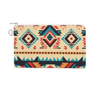 AQRJLPM Native American Wallet Canvas Slim Lightweight Wallets Durable Zippered Card Holder for Men Women