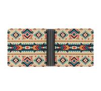 AQRJLPM Native American Wallet with Money Clip Leather Bifold Wallet Slim Credit Card Holder Gift for Men
