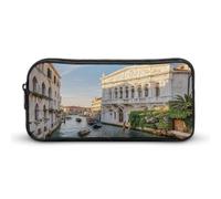 AQRJLPM Old Buildings Pencil Pouch Big Capacity Simple Marker Pouch Portable Aesthetic Zipper Pencil Case