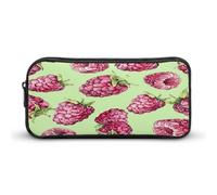 AQRJLPM Peach Raspberry Pattern Pencil Pouch Big Capacity Simple Marker Pouch Portable Aesthetic Zipper Pencil Case