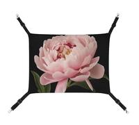 AQRJLPM Peony Pet Hammock with Adjustable Straps and Metal Hooks Hanging Bed Soft Breathable Sleeping Hammock for Cats,Puppy,Rabbits,Small Animals