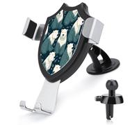 AQRJLPM Polar Bear Pattern Phone Holder Car Hands-Free Mount Holders for Dashboard Windshield Vent Metal Hook Clip Cell Phone Mount for All Smartphones & Car Models