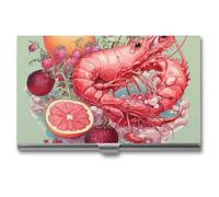 AQRJLPM Pomegranates And Fruits Business Card Holder Business Card Case Pocket Card Holders Metal Slim Name Card Holder Professional Multi Wallet Credit Card ID Case for Men Women, silver, One Size