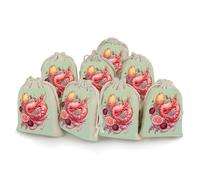 AQRJLPM Pomegranates And Fruits Drawstring Pouches Reusable Burlap Soft Sachet Bag Multipurpose Cotton Small Jewelry Pouch for Party Wedding Storage Home Supplies (8 Pcs)