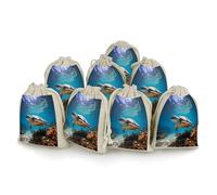 AQRJLPM Protect Marine Life Drawstring Pouches Reusable Burlap Soft Sachet Bag Multipurpose Cotton Small Jewelry Pouch for Party Wedding Storage Home Supplies (8 Pcs)