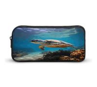 AQRJLPM Protect Marine Life Pencil Pouch Big Capacity Simple Marker Pouch Portable Aesthetic Zipper Pencil Case