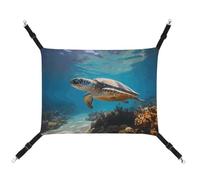 AQRJLPM Protect Marine Life Pet Hammock with Adjustable Straps and Metal Hooks Hanging Bed Soft Breathable Sleeping Hammock for Cats,Puppy,Rabbits,Small Animals