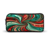 AQRJLPM Psychedelic Swirl Pattern Pencil Pouch Big Capacity Simple Marker Pouch Portable Aesthetic Zipper Pencil Case