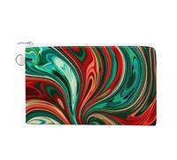 AQRJLPM Psychedelic Swirl Pattern Wallet Canvas Slim Lightweight Wallets Durable Zippered Card Holder for Men Women