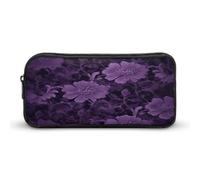 AQRJLPM Purple Pencil Pouch Big Capacity Simple Marker Pouch Portable Aesthetic Zipper Pencil Case