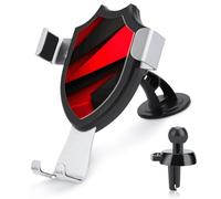 AQRJLPM Red Black Phone Holder Car Hands-Free Mount Holders for Dashboard Windshield Vent Metal Hook Clip Cell Phone Mount for All Smartphones & Car Models