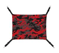 AQRJLPM Red Camo Pet Hammock with Adjustable Straps and Metal Hooks Hanging Bed Soft Breathable Sleeping Hammock for Cats,Puppy,Rabbits,Small Animals