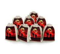 AQRJLPM Red Full Moon Elephants Drawstring Pouches Reusable Burlap Soft Sachet Bag Multipurpose Cotton Small Jewelry Pouch for Party Wedding Storage Home Supplies (8 Pcs)