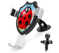 AQRJLPM Red Ladybug Phone Holder Car Hands-Free Mount Holders for Dashboard Windshield Vent Metal Hook Clip Cell Phone Mount for All Smartphones & Car Models