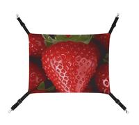 AQRJLPM Red Strawberry Pet Hammock with Adjustable Straps and Metal Hooks Hanging Bed Soft Breathable Sleeping Hammock for Cats,Puppy,Rabbits,Small Animals