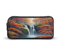 AQRJLPM Red Tropical Trees Pencil Pouch Big Capacity Simple Marker Pouch Portable Aesthetic Zipper Pencil Case