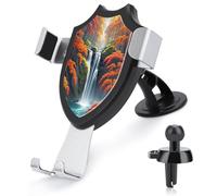 AQRJLPM Red Tropical Trees Phone Holder Car Hands-Free Mount Holders for Dashboard Windshield Vent Metal Hook Clip Cell Phone Mount for All Smartphones & Car Models