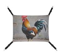 AQRJLPM Rooster Pet Hammock with Adjustable Straps and Metal Hooks Hanging Bed Soft Breathable Sleeping Hammock for Cats,Puppy,Rabbits,Small Animals