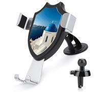 AQRJLPM Santorini Greek Island Sea View Phone Holder Car Hands-Free Mount Holders for Dashboard Windshield Vent Metal Hook Clip Cell Phone Mount for All Smartphones & Car Models
