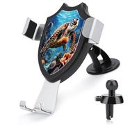 AQRJLPM Sea Turtles Diamond Painting Phone Holder Car Hands-Free Mount Holders for Dashboard Windshield Vent Metal Hook Clip Cell Phone Mount for All Smartphones & Car Models
