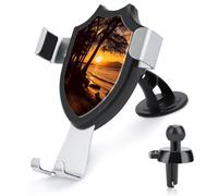 AQRJLPM Seashore Trees Sunset Phone Holder Car Hands-Free Mount Holders for Dashboard Windshield Vent Metal Hook Clip Cell Phone Mount for All Smartphones & Car Models