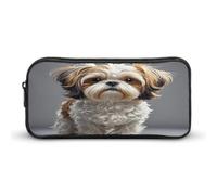 AQRJLPM Shih Tzu Dog Pencil Pouch Big Capacity Simple Marker Pouch Portable Aesthetic Zipper Pencil Case