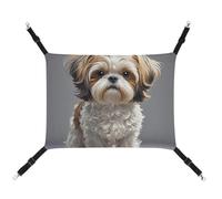AQRJLPM Shih Tzu Dog Pet Hammock with Adjustable Straps and Metal Hooks Hanging Bed Soft Breathable Sleeping Hammock for Cats,Puppy,Rabbits,Small Animals