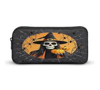 AQRJLPM Skeleton Spider Web Pencil Pouch Big Capacity Simple Marker Pouch Portable Aesthetic Zipper Pencil Case