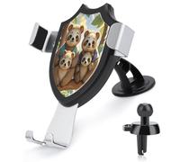 AQRJLPM Sloth Family Phone Holder Car Hands-Free Mount Holders for Dashboard Windshield Vent Metal Hook Clip Cell Phone Mount for All Smartphones & Car Models
