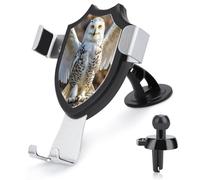 AQRJLPM Snow Owl Phone Holder Car Hands-Free Mount Holders for Dashboard Windshield Vent Metal Hook Clip Cell Phone Mount for All Smartphones & Car Models