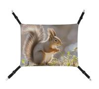 AQRJLPM Squirrel Animal Pet Hammock with Adjustable Straps and Metal Hooks Hanging Bed Soft Breathable Sleeping Hammock for Cats,Puppy,Rabbits,Small Animals