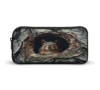 AQRJLPM Squirrel in The Tree Hole Pencil Pouch Big Capacity Simple Marker Pouch Portable Aesthetic Zipper Pencil Case