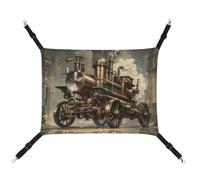 AQRJLPM Steampunk Style Pet Hammock with Adjustable Straps and Metal Hooks Hanging Bed Soft Breathable Sleeping Hammock for Cats,Puppy,Rabbits,Small Animals