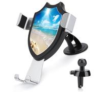 AQRJLPM Summer Beach Phone Holder Car Hands-Free Mount Holders for Dashboard Windshield Vent Metal Hook Clip Cell Phone Mount for All Smartphones & Car Models