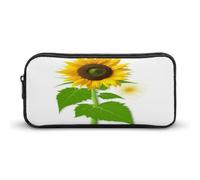 AQRJLPM Sunflower And Weed Pencil Pouch Big Capacity Simple Marker Pouch Portable Aesthetic Zipper Pencil Case