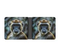 AQRJLPM The Silent Monkey Wallet with Money Clip Leather Bifold Wallet Slim Credit Card Holder Gift for Men
